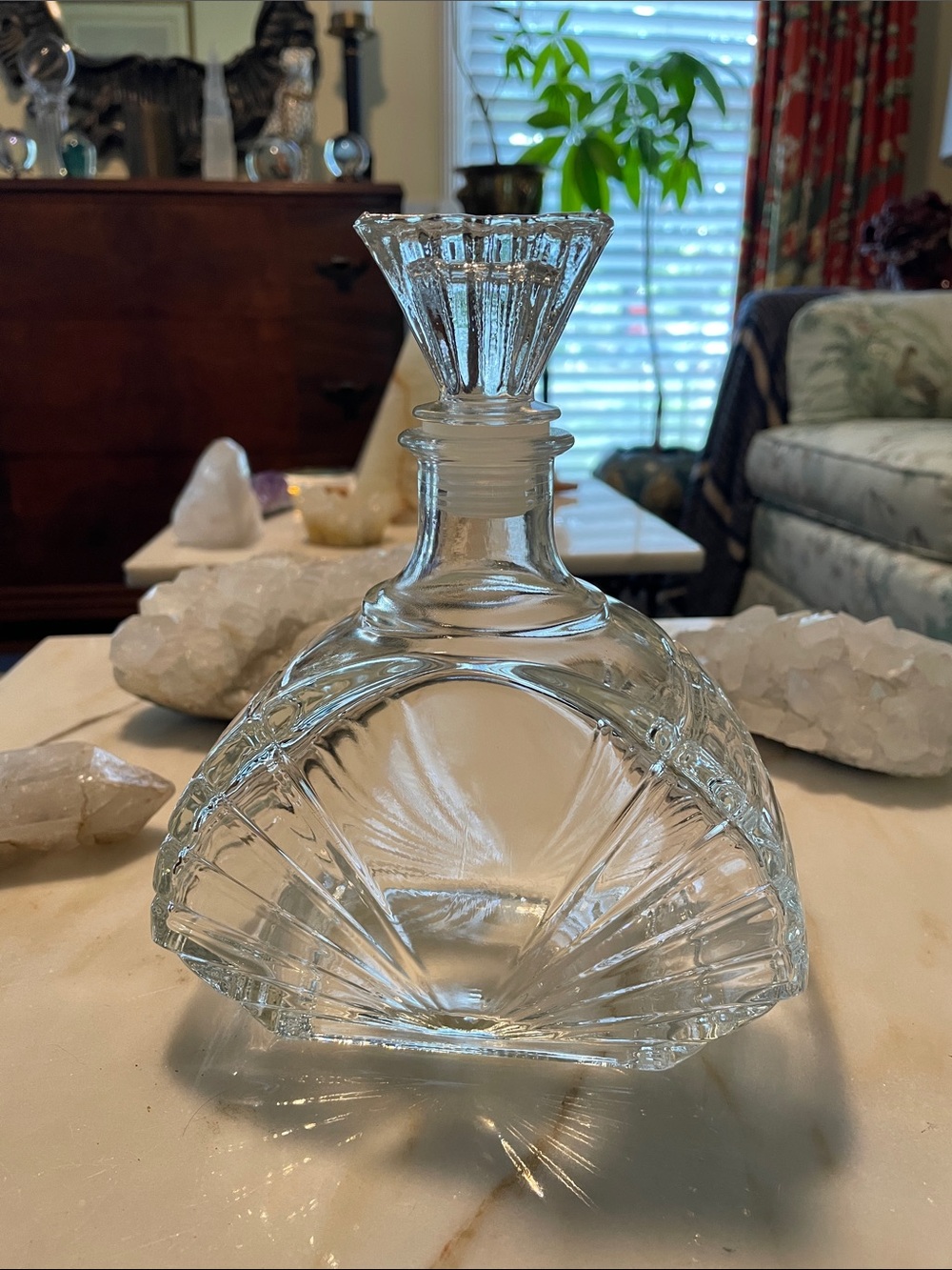 Clear Glass Crystal-Style Decanter - Home Dining